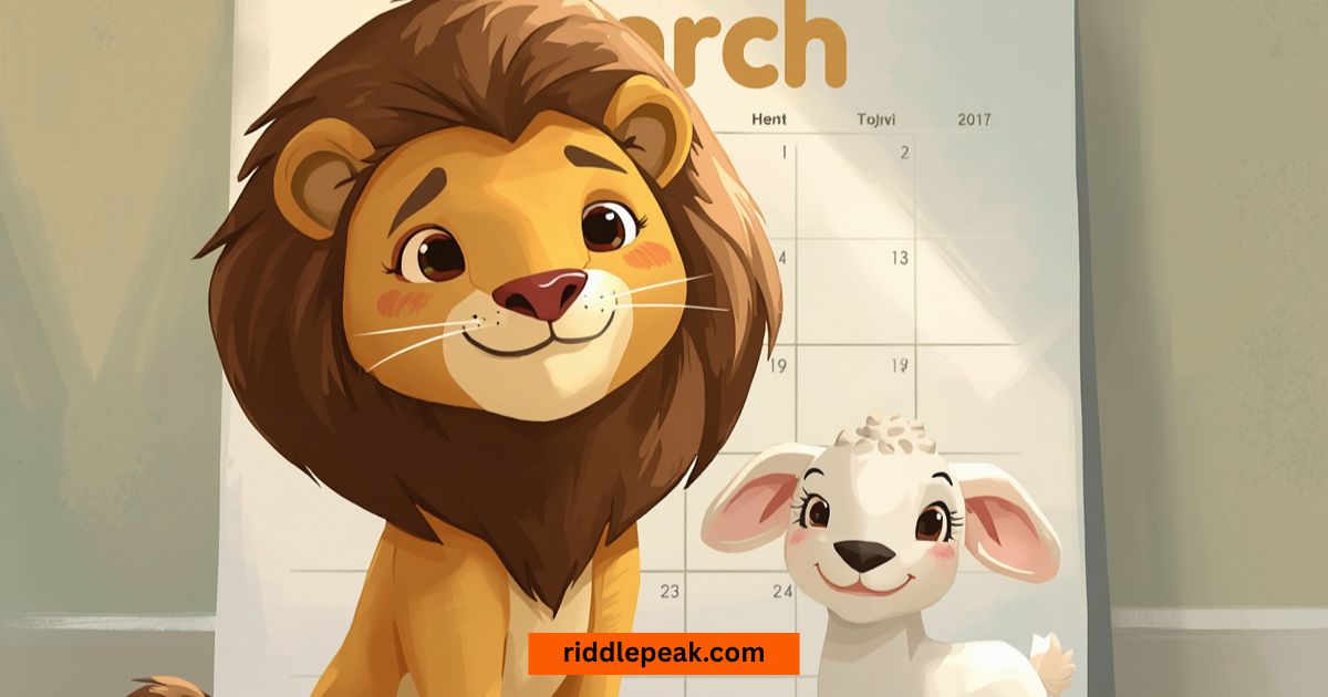 March riddles for kids lion and lamb spring theme