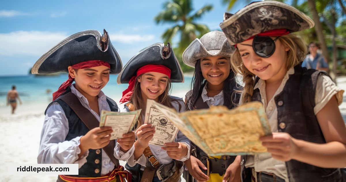 Pirate riddles for kids on a treasure hunt birthday party activity